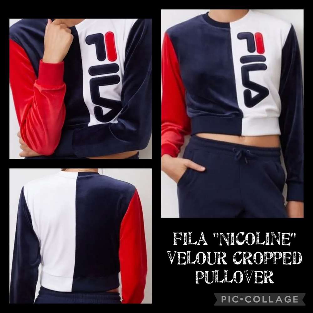 Velour Vintage Fila Pullover